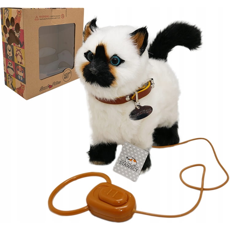 KOTEK NA SMYCZY INTERAKTYWNY KOT PLUSZOWY MASKOTKA STAWSCY CHODZI MIAUCZY 10.jpg