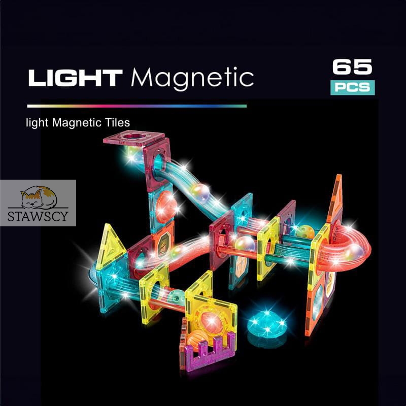 KLOCKI MAGNETYCZNE konstrukcyjne edukacyjne puzzle kolorowe ŚWIECĄCE BMC-1017 6.jpg