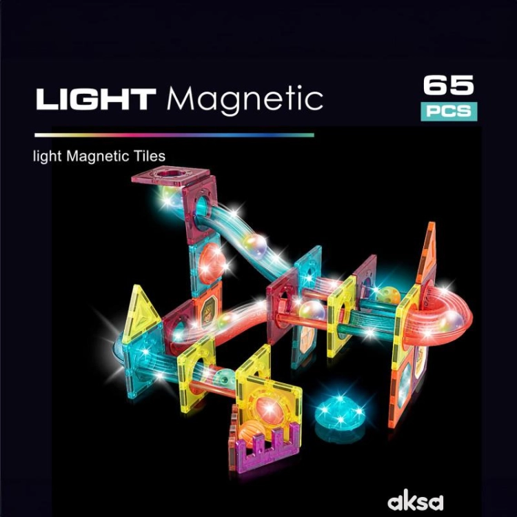 KLOCKI MAGNETYCZNE konstrukcyjne edukacyjne puzzle kolorowe ŚWIECĄCE BMC-1017 5.jpg