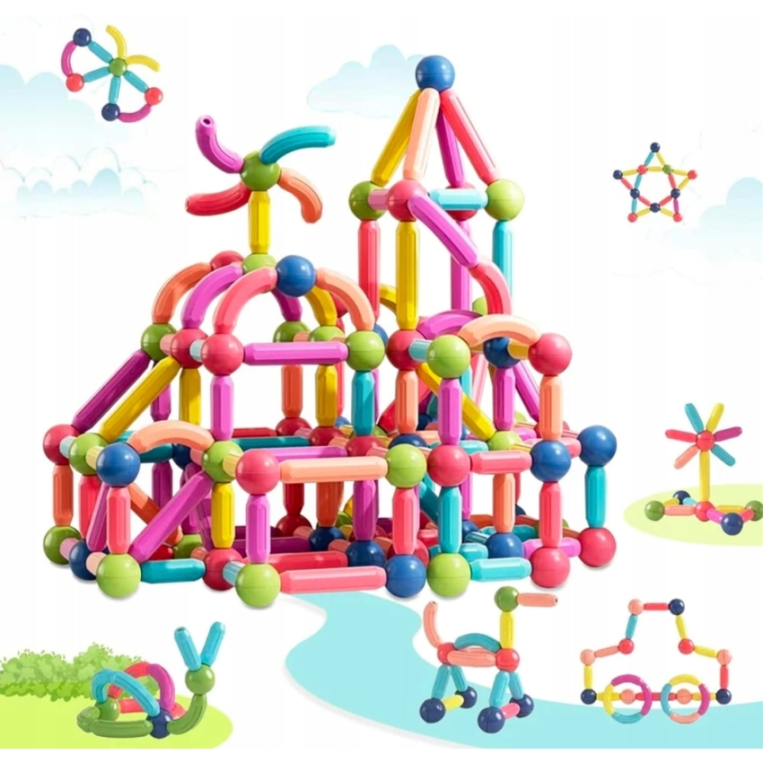 KLOCKI MAGNETYCZNE konstrukcyjne zestaw klocków do budowania 14.jpg