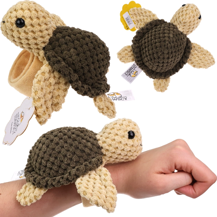 Żółw Morski Opaska Na Rękę Pluszowa Bransoletka Maskotka Pluszak Crochet Stawscy brązowy 0.jpg