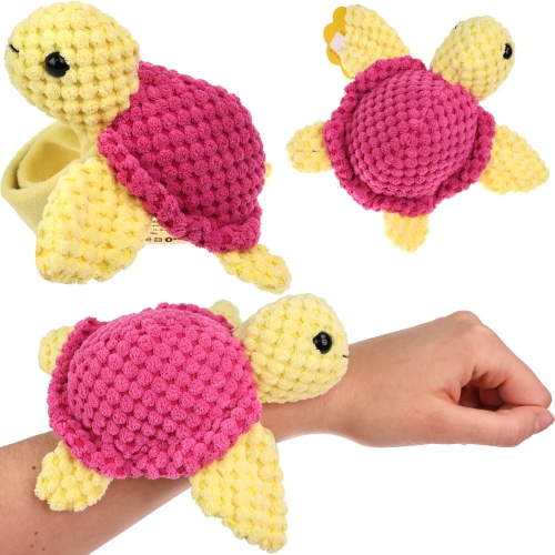Żółw Morski Opaska Na Rękę Pluszowa Bransoletka Maskotka Pluszak Crochet Stawscy różowy 3.jpg