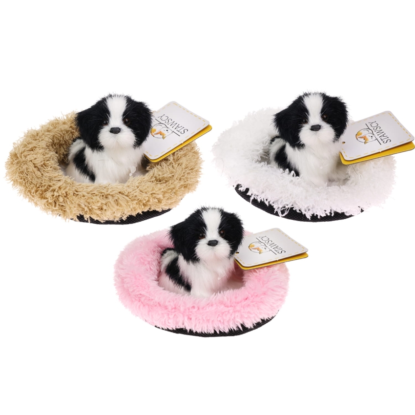 Realistyczny Piesek Figurka Na Poduszce w Posłanku Maskotka Stawscy Border Collie 00.jpg