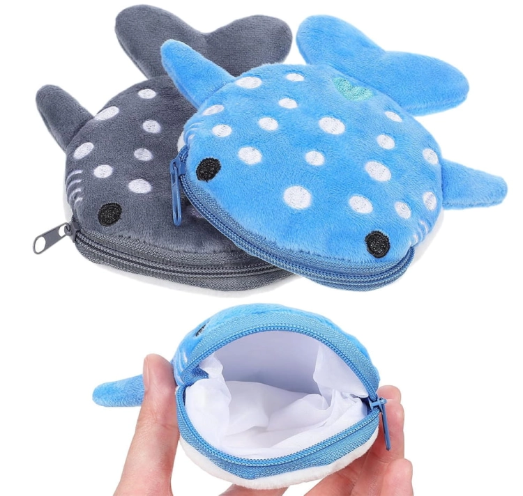 Portfel na monety klucze Portmonetka Rekin Wielorybi Stawscy Pluszowy 9.jpg