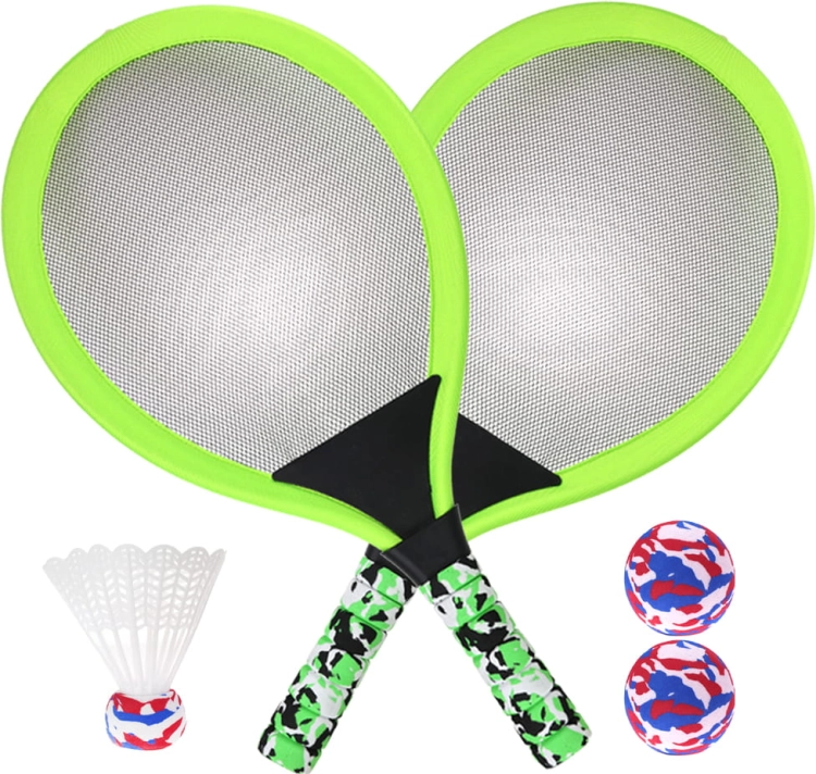 BADMINTON RAKIETKA DO GRY ZABAWY PIŁKA LOTKA STAWSCY ZIELONA.jpg