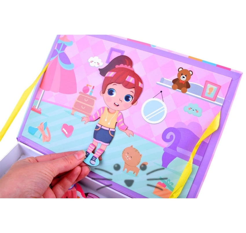 Puzzle Układanka Ubieranka Lalki Stawscy Magnetyczne Książka Magnetyczna Zabawka Kreatywna 4.jpg