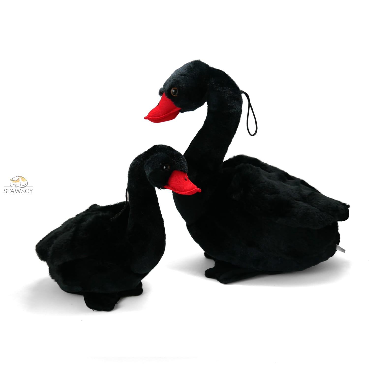 SL7108 labedz czarny ptak maskotka pluszak pluszowy przytulanka.jpg