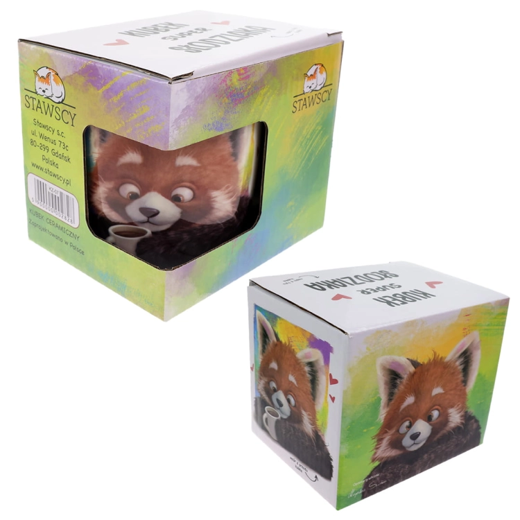 Porcelanowy Kubek Stawscy z Napisem do Kawy Herbaty Zapakowany na Prezent w Dekoracyjne Pudełko PANDA RUDA - Kubek Super Słodziaka 4.jpg
