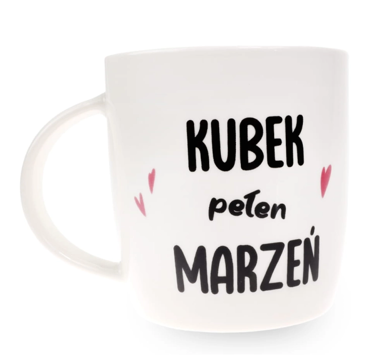 Porcelanowy Kubek z Napisem do Kawy Herbaty Zapakowany na Prezent w Dekoracyjne Pudełko KAPIBARA - Kubek Pełen Marzeń.jpg