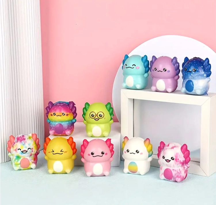 Aksolotl Kolorowy Gniotek Antystresowy Sensoryczny Squishy Piankowy Stawscy 6.jpg