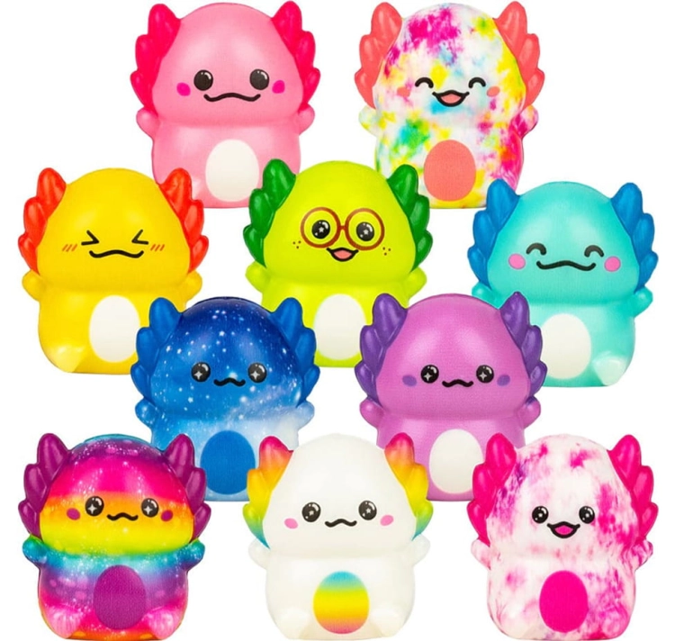 Aksolotl Kolorowy Gniotek Antystresowy Sensoryczny Squishy Piankowy Stawscy.jpg