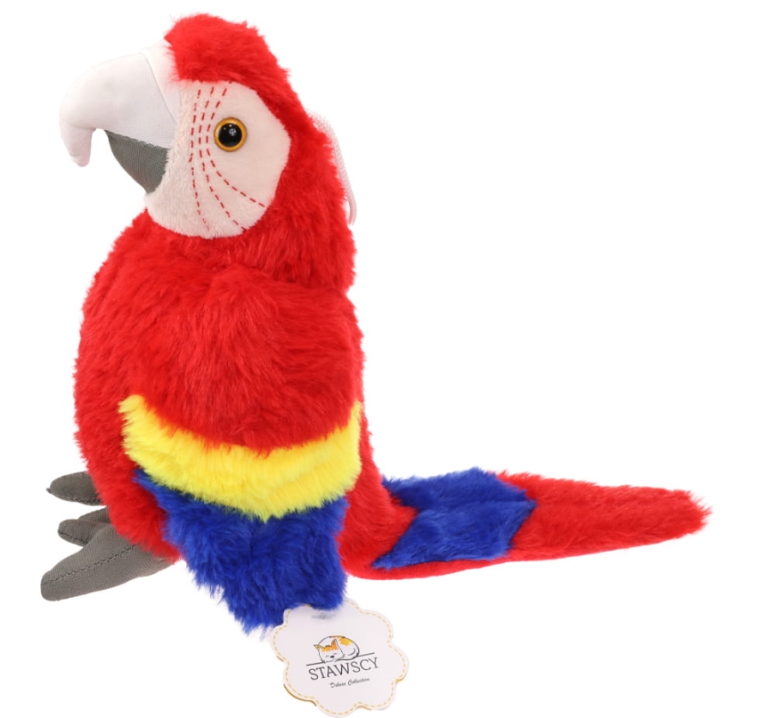 Ara Papuga Czerwona Ptak Maskotka Pluszowy Pluszak Stawscy 2.jpg
