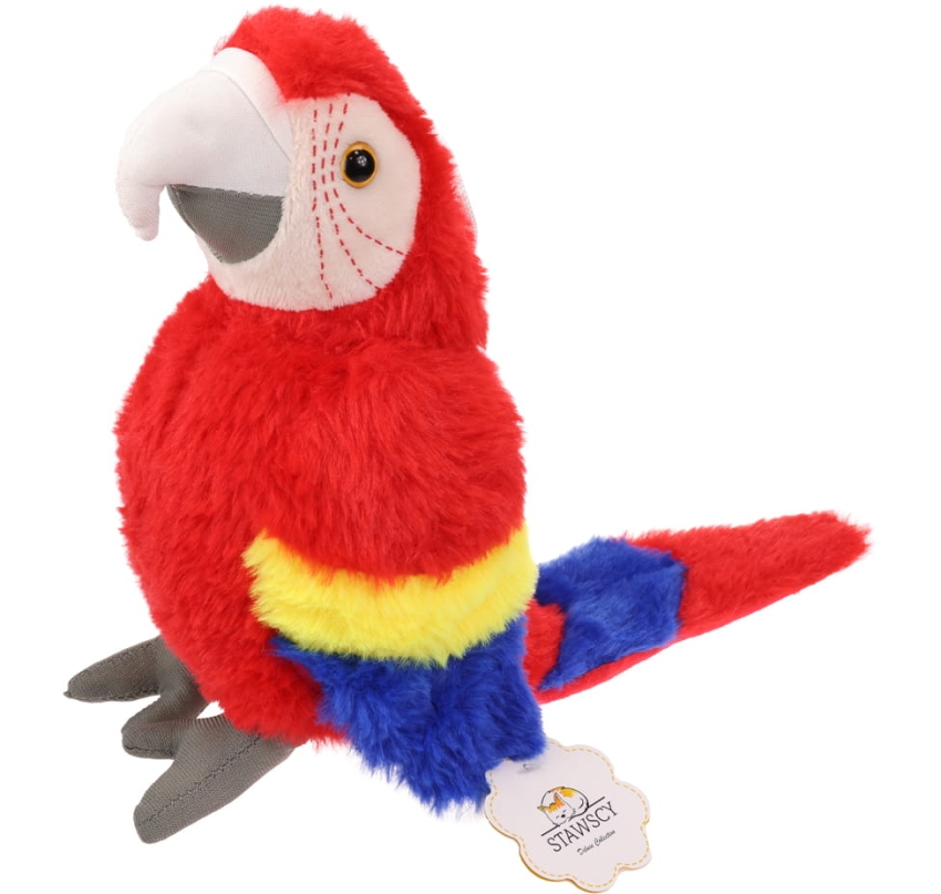 Ara Papuga Czerwona Ptak Maskotka Pluszowy Pluszak Stawscy.jpg