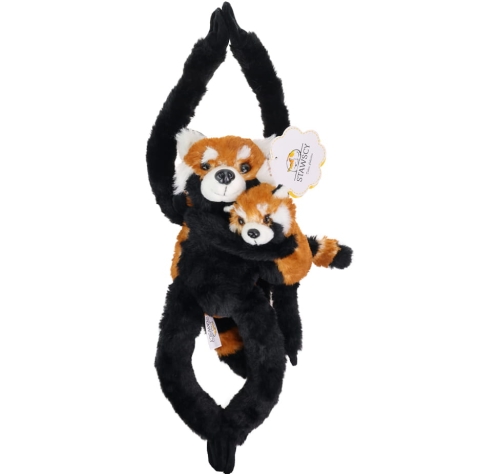 PANDA RUDA Z DZIECKIEM NA RZEPY WISZACA STAWSCY MASKOTKA PLUSZOWA 2.jpg