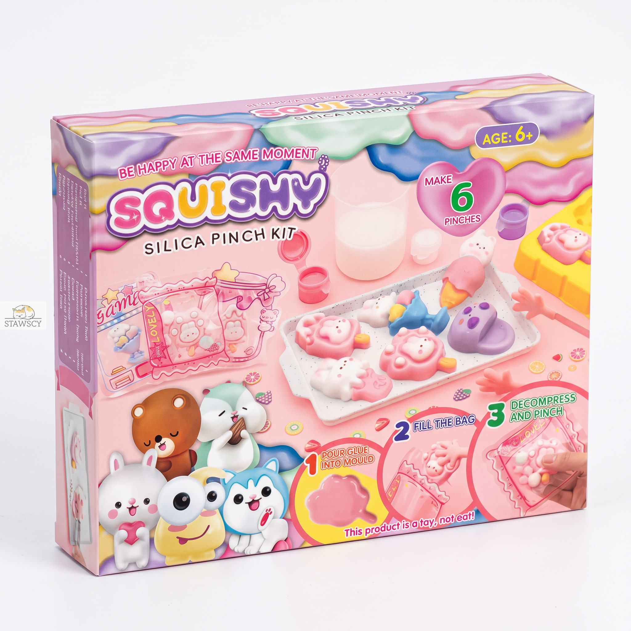 Zestaw Kretywny do robienia własnych gniotków squishy antystresowych zwierzątek lody prezent na święta 2.png