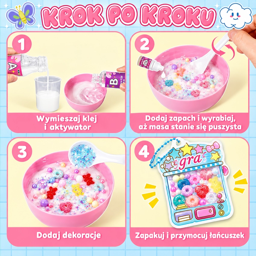 Zestaw Kretywny do robienia własnych gniotków squishy antystresowych zwierzątek prezent na święta 5.png