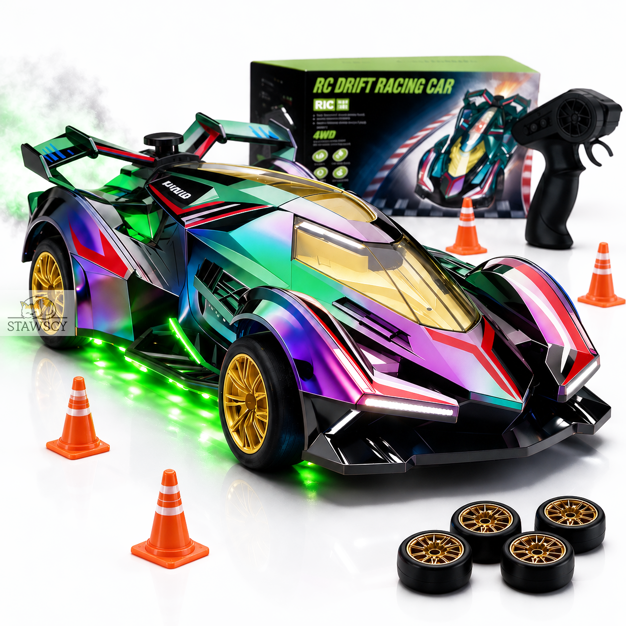 samochod zdalnie sterowany auto 360 stawscy para wodna wyścigowy amfibia metaliczny 14.png