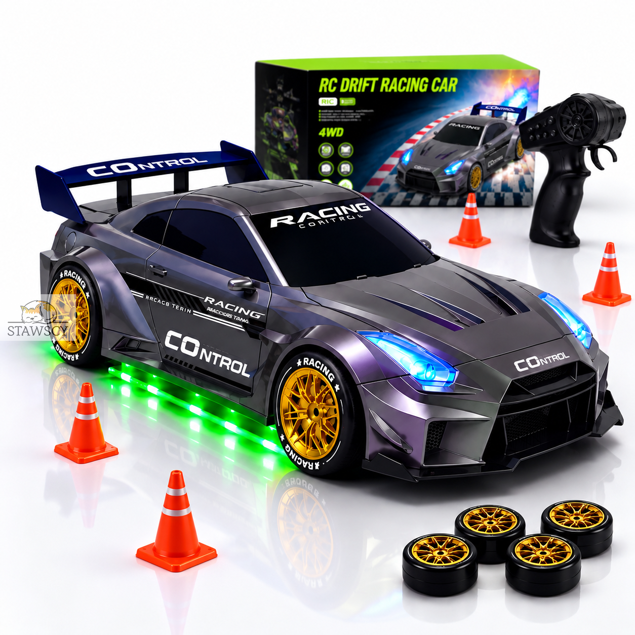 SAMOCHÓD auto DO DRIFTU do driftowania napęd 4X4 zdalnie sterowany PARA wodna i efekty LED 2.png