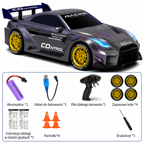 SAMOCHÓD auto DO DRIFTU do driftowania napęd 4X4 zdalnie sterowany PARA wodna i efekty LED 222.png